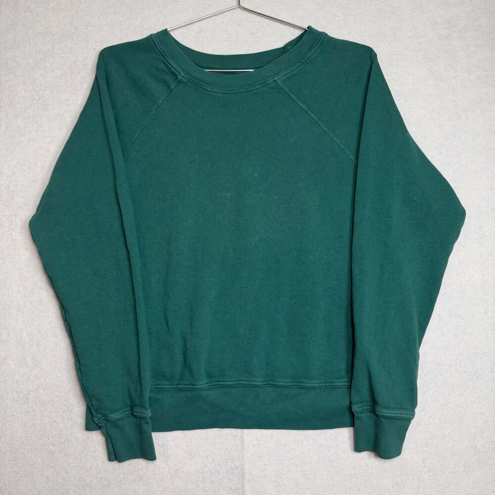Mate The Label Sweater Womens Small Organic Cotton Crewneck Sweatshirt Green